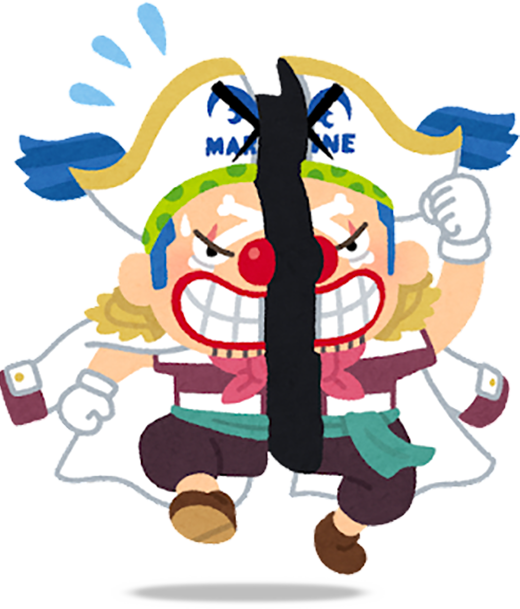 ワンピース無料イラスト：バギー